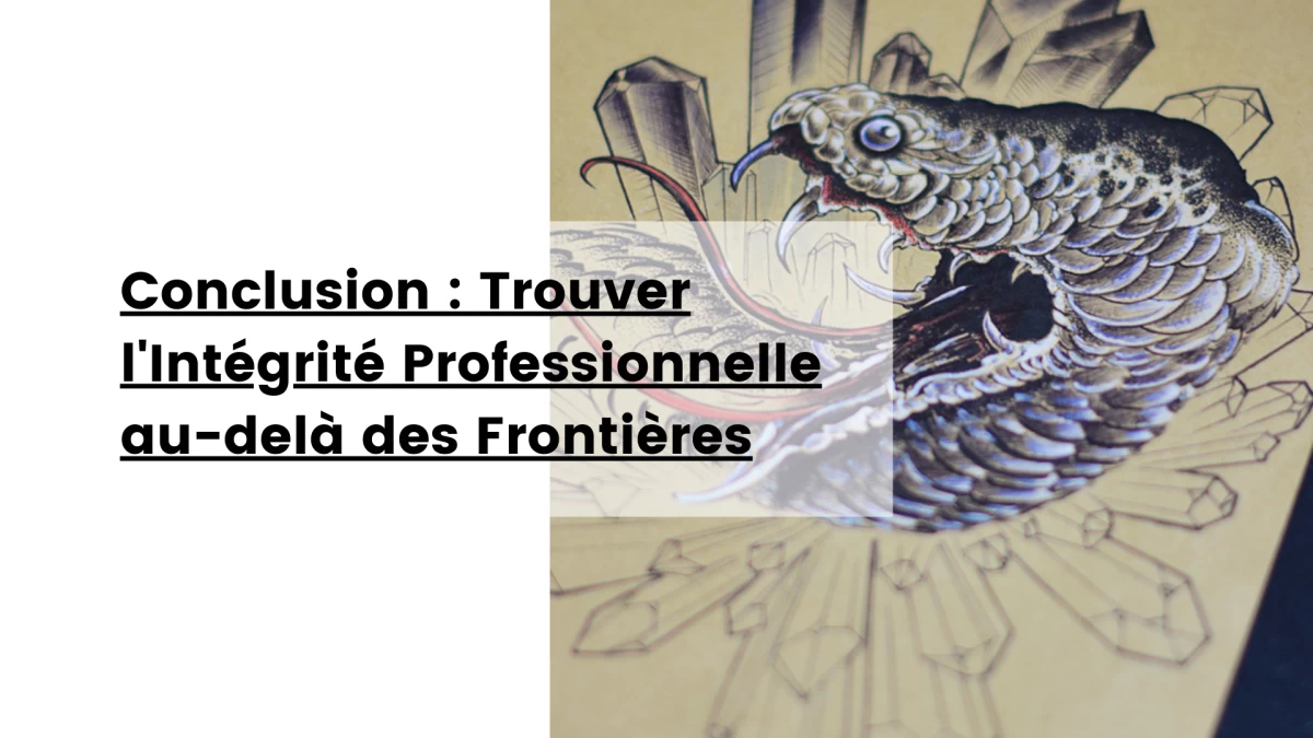 Conclusion _ Trouver l'Integrite Professionnelle au-dela des Frontieres