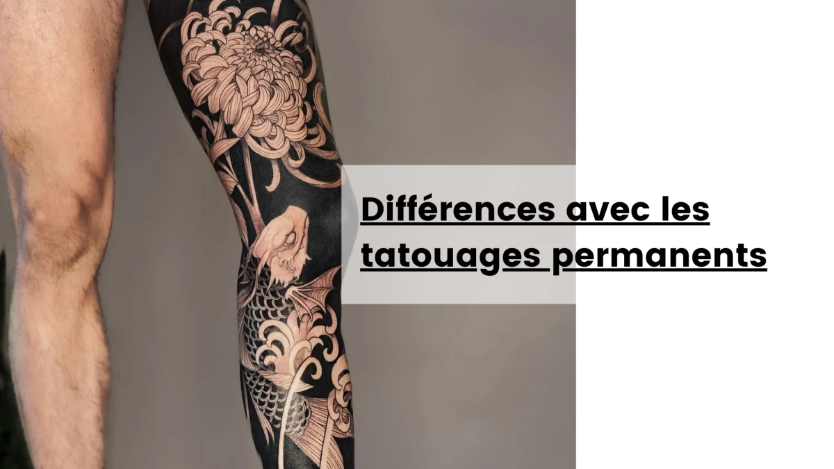 Différences avec les tatouages permanents